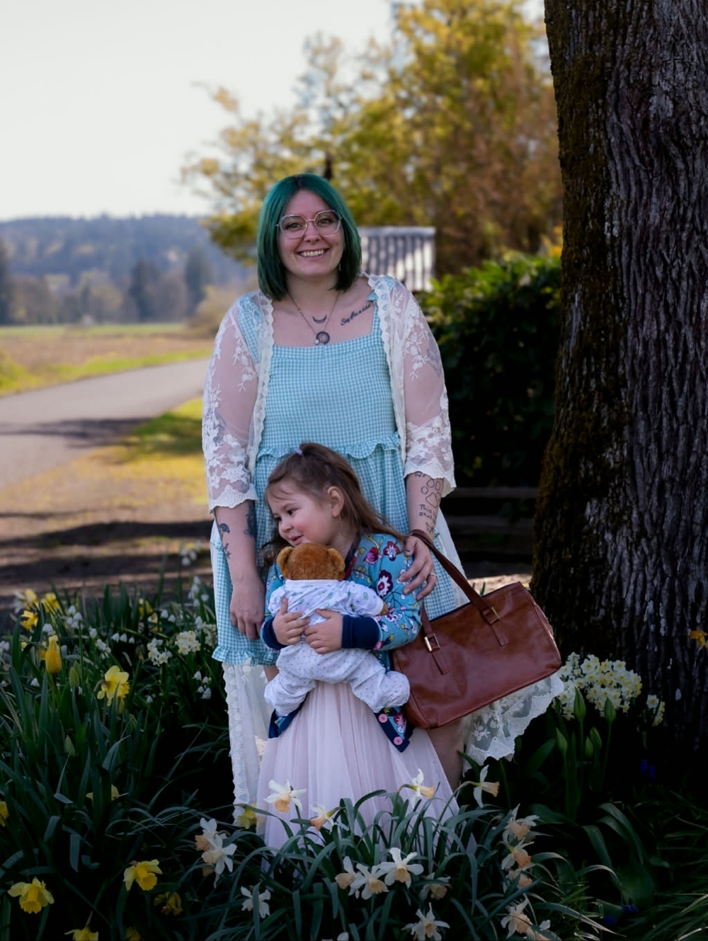 Light Blue Ruffle Mini Dress - Picture 2 of 2